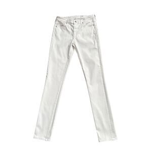 AG Adriano Goldschmied Prima Cigarette Leg Jeans Womens 25R Beige Stretch Denim